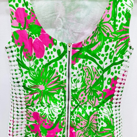 Lilly Pulitzer Delia Shift Cabana Pink In The Garden rare gorgeous dress Sz 4 - Picture 4 of 7